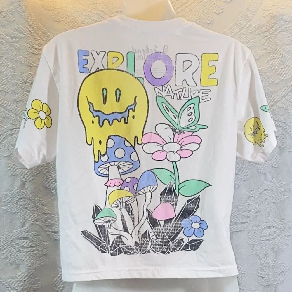 4/$30 Weekend Warriors Explore Nature Graphic Tee for - White Size S